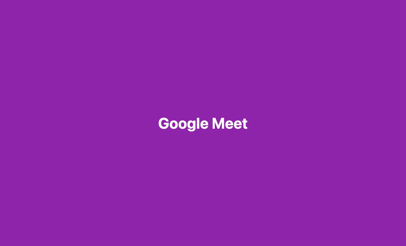 An unmissable, labeled full-screen flash when a Google Meet is starting - so you don't join late.