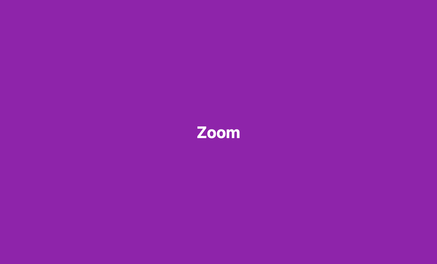 A full-screen flash in Zoom’s color, labeled - hard to miss from across the room when a meeting is starting.